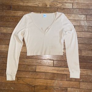 Aritzia TNA crop waffle knit